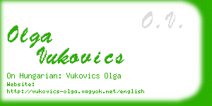 olga vukovics business card